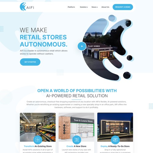 AiFi Website Redesign - Design/Layout Only