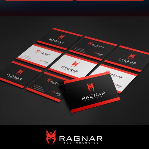 Unique logo and card design for financial/IT company