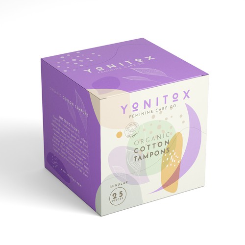 Packaging design for organic feminine hygiene product