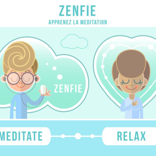 Create illustrations and design identity for Zenfie
