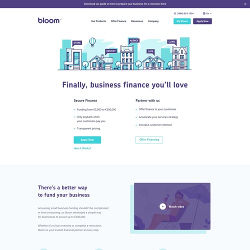 Webdesign for Bloom