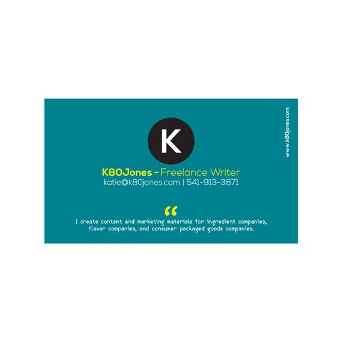 Business Card Design for K80 Jones