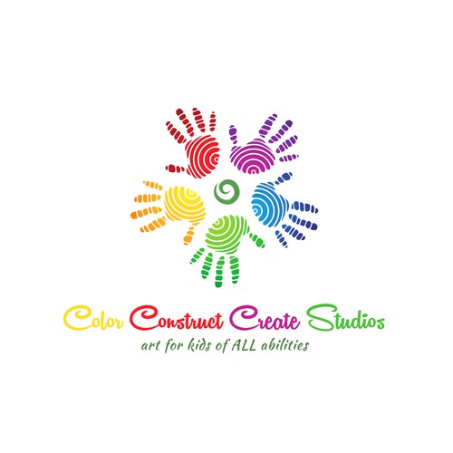 logo for a company that creates good in the world-Color Construct Create Studios