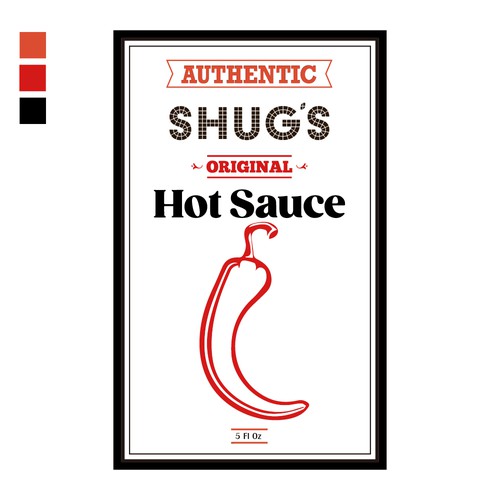 Shug's Bagels - Hot Sauce Bottle Label