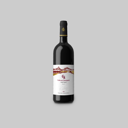 Red Wine Label Design