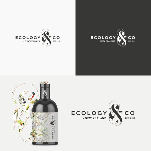 Elegant whiskey/rum logo concept 