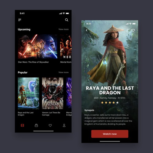 Movie Streaming App Design