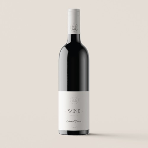 Wine design label