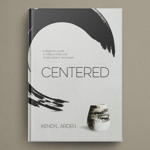 Design a "zen" and calming cover for a pottery wheel how to book
