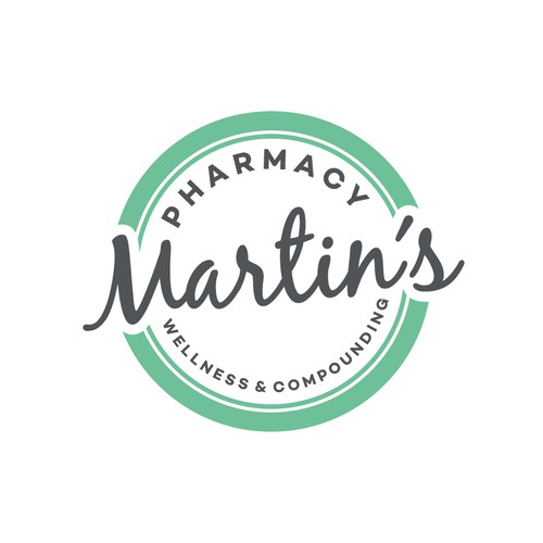 Design a "simple/crisp/retro/modern" logo for wellness & compounding pharmacy in Austin, Tx.