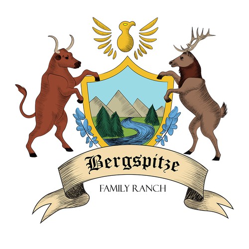 Crest Logo Concept for a Family Ranch