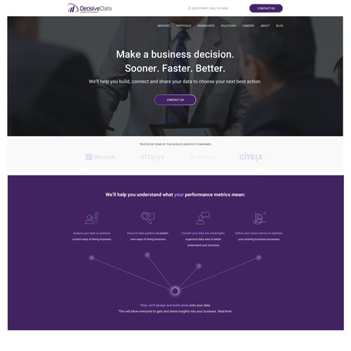 Home Page design for consulting company