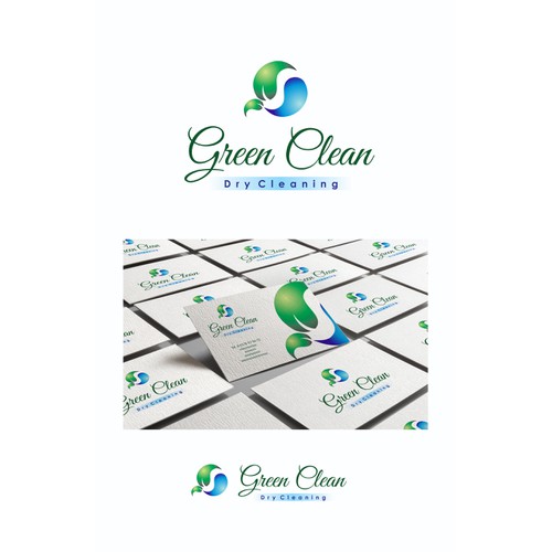 Create a catchy but elegant logo for a Green Dry Cleaners