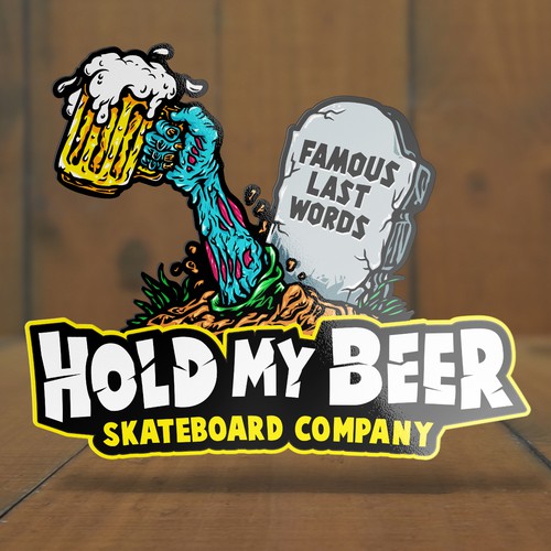 Sticker Logo for Skateboard Company.