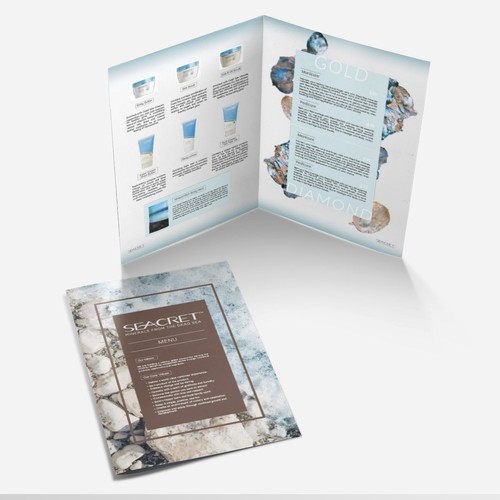 Advertisement Brochure for new Seacret products for Salon