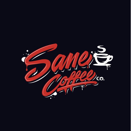 Graffiti logo for Sane Coffee Co.