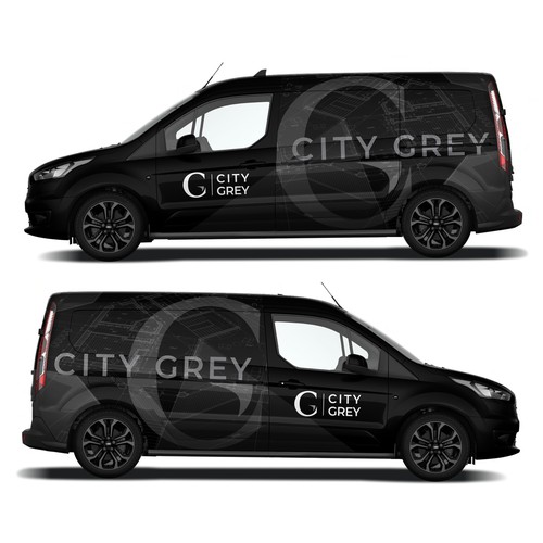 City Grey Ford Transit Connect Wrap