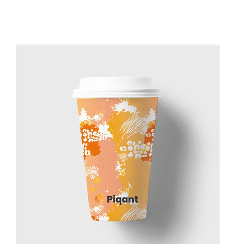 Bold print for coffee cup 