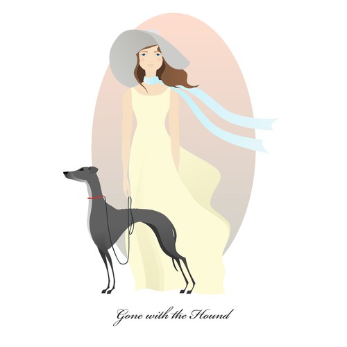 Create a logo for an Italian Greyhound dog website, fun page and clothing; same logo for all