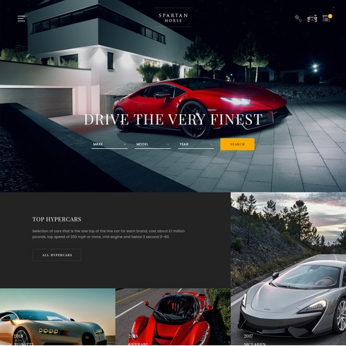 Luxury car sales website