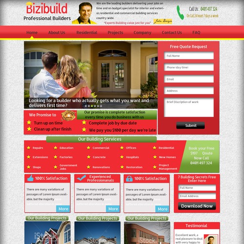 Create Website Redesign for Building Company