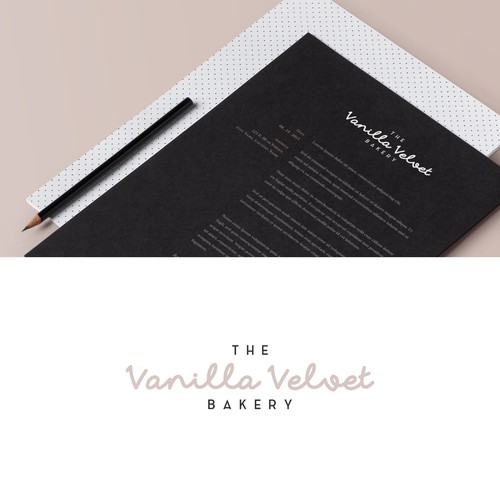 logo concept for The Vanilla Velvet Bakery