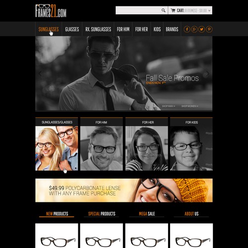 Glasses & Sunglasses Online Retailer & Logo Design