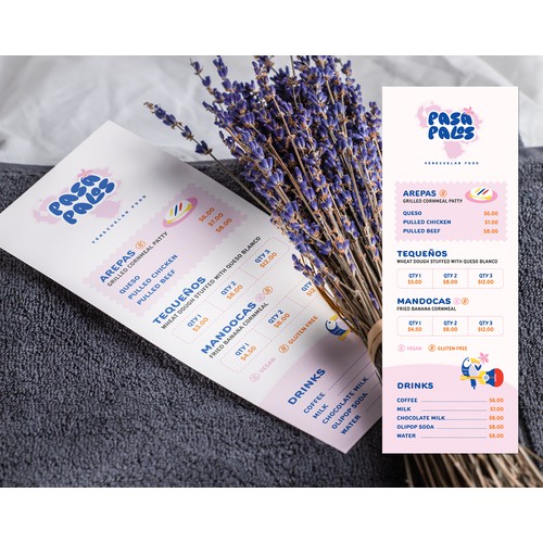 Menu design 