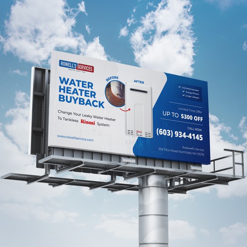 water heater billboard design concept