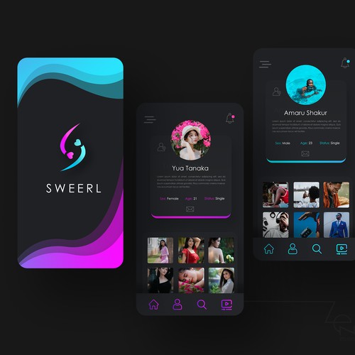 The Swirl App design contest. Sexy, dating outside race, and generating income.