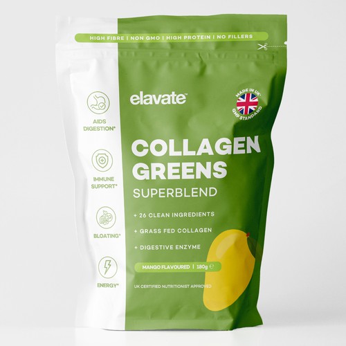 Mango Flavoured Green Blend - Packaging Design