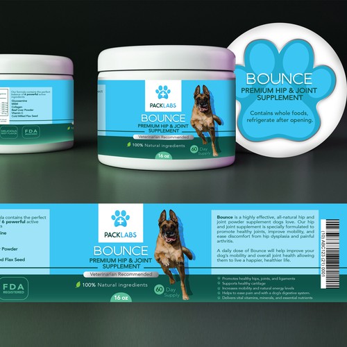 Label Design- Dog supplement