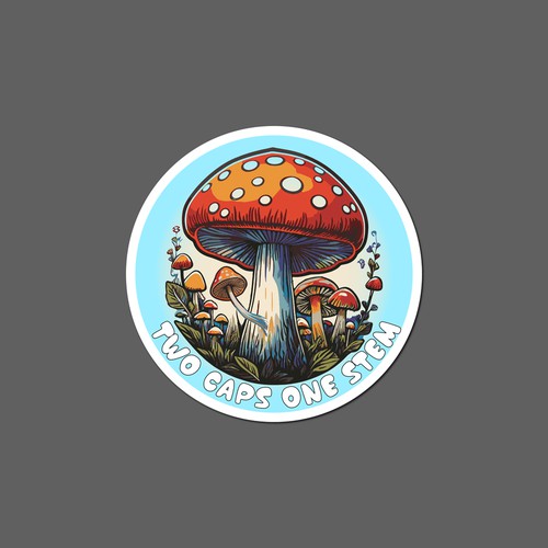 Mushroom Psychedelic stickers