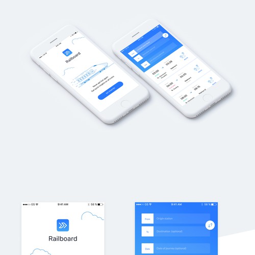 App design concept for Railboard