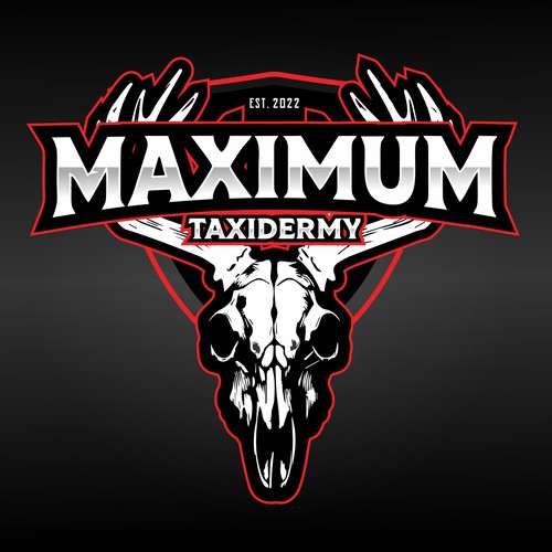 Deer Skull Logo Concept for Maximun Taxidermy