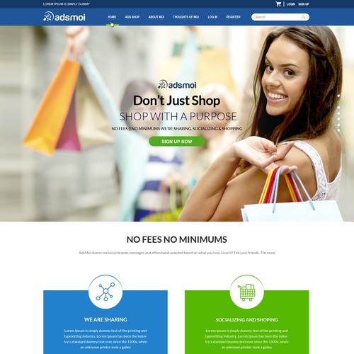 Web Design Concept For Adsmoi