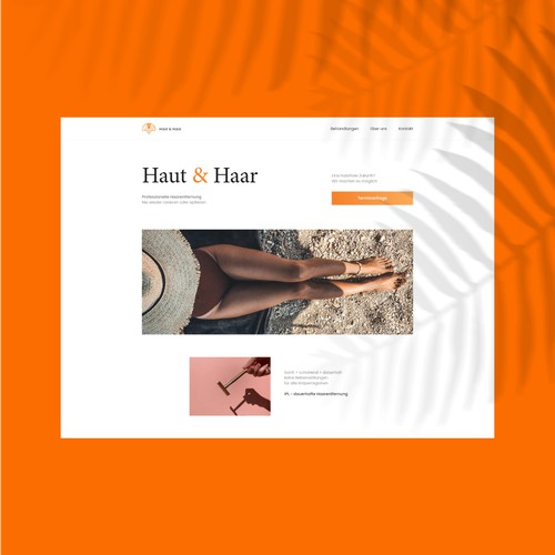 Haut & Haar landing page design and development