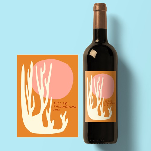 Coral Wine Label