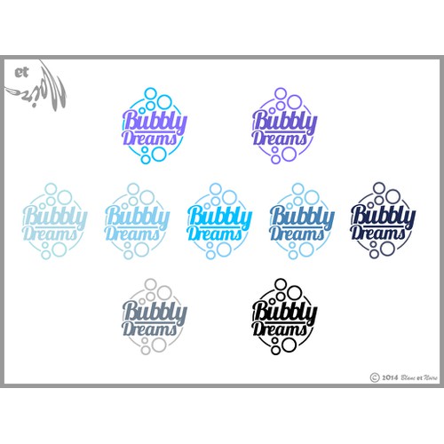 Design a logo with simple, fun imagery and font for Bubbly Dreams!