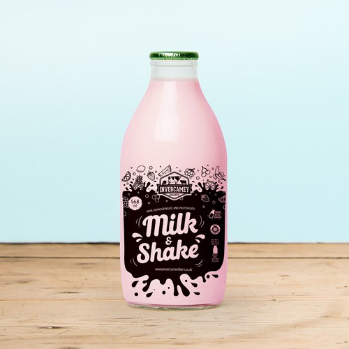 Milk shake bottle label