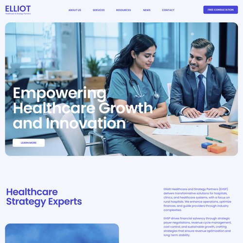 Modern website for Healthcare Growth and Innovation company