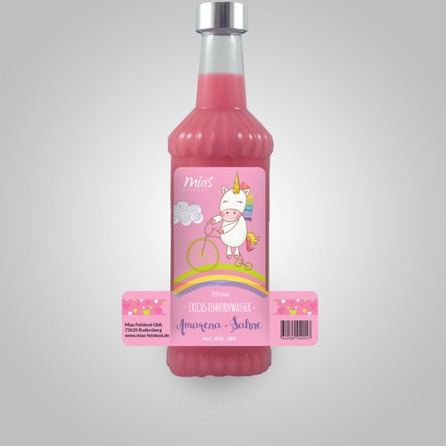 Label for a unicorn-liqueur