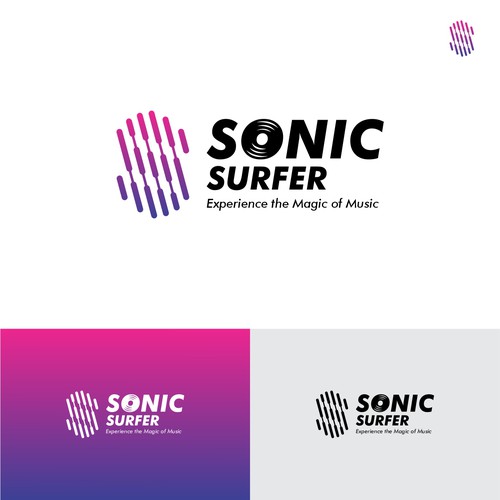 DJ Sonic Surfer Logo Concept