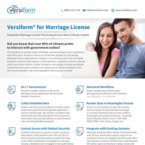 Fresh Marketing Slick for Versiform - More Project Work Possible