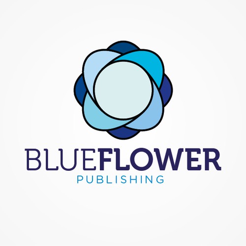 Challenge! Make an exciting logo out of a floral subject for Blue Flower Publishing