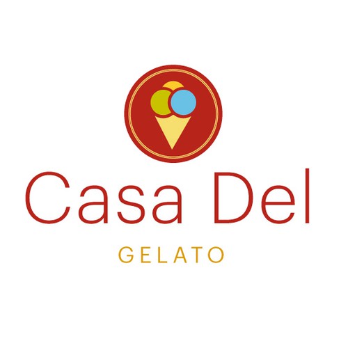 Create a fresh and exciting logo for Casa Del Gelato!