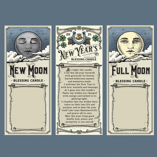 Mystic Pines candle labels