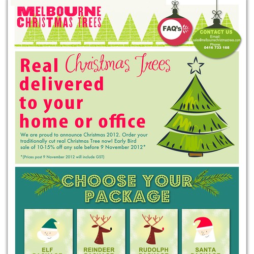 Melbourne Christmas Trees needs a new design