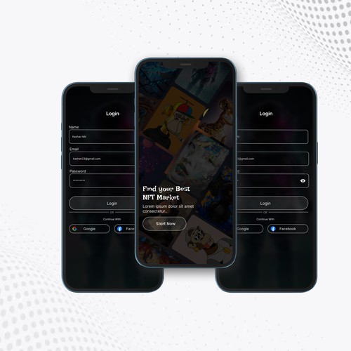 NFT Mobile App UI Design
