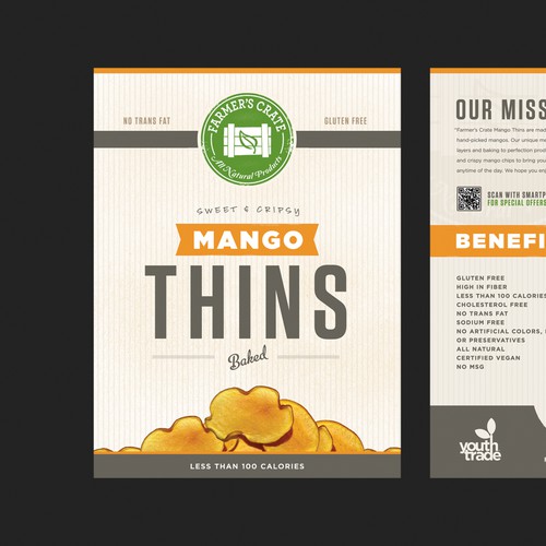 Help Farmer's Crate with a new product packaging for their fruit thins!!!